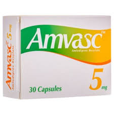 Amlodipine 5mg po (AMVASC 5mg)